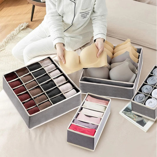 Foldable Underwear, Sock, Bra Drawer Organizer – Neat & Space-Saving Storage Box