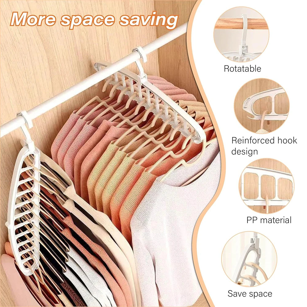 1 Piece 11-Hole Multi Functional Rotary Clothing Hanger