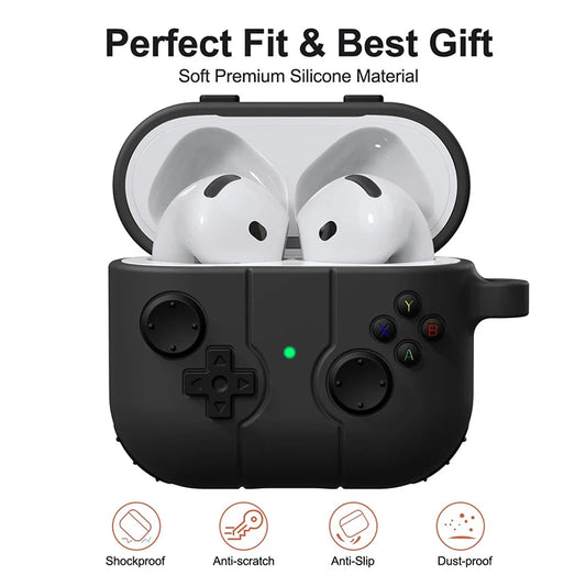 🎮 Cute 3D Gamepad Silicone Case for AirPods – Shockproof & Stylish! 🎮