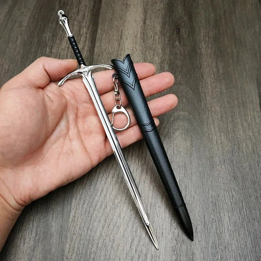 Glamdring, Andúril & Narsil Miniature Sword Keychain – Middle-earth Collector’s Edition
