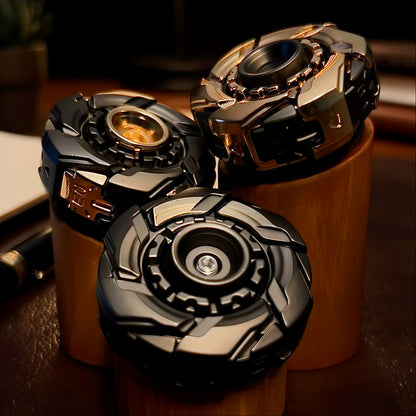 🔩 EDC Mechanical Metal Fidget Spinner – Open Armor Spinning Top 🔩