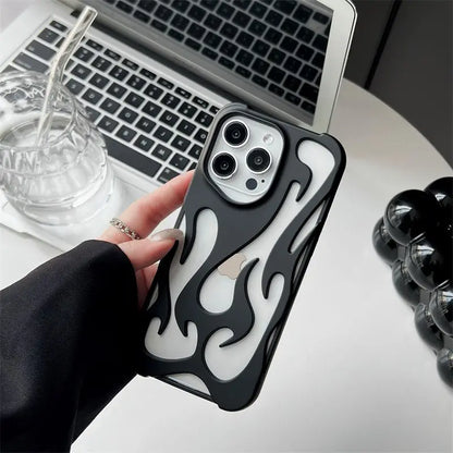 🔥 New 3D Flame Pattern Hollow Slim Phone Case 🔥