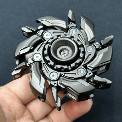🔩 EDC Mechanical Metal Fidget Spinner – Open Armor Spinning Top 🔩