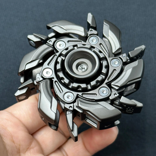 🔩 EDC Mechanical Metal Fidget Spinner – Open Armor Spinning Top 🔩