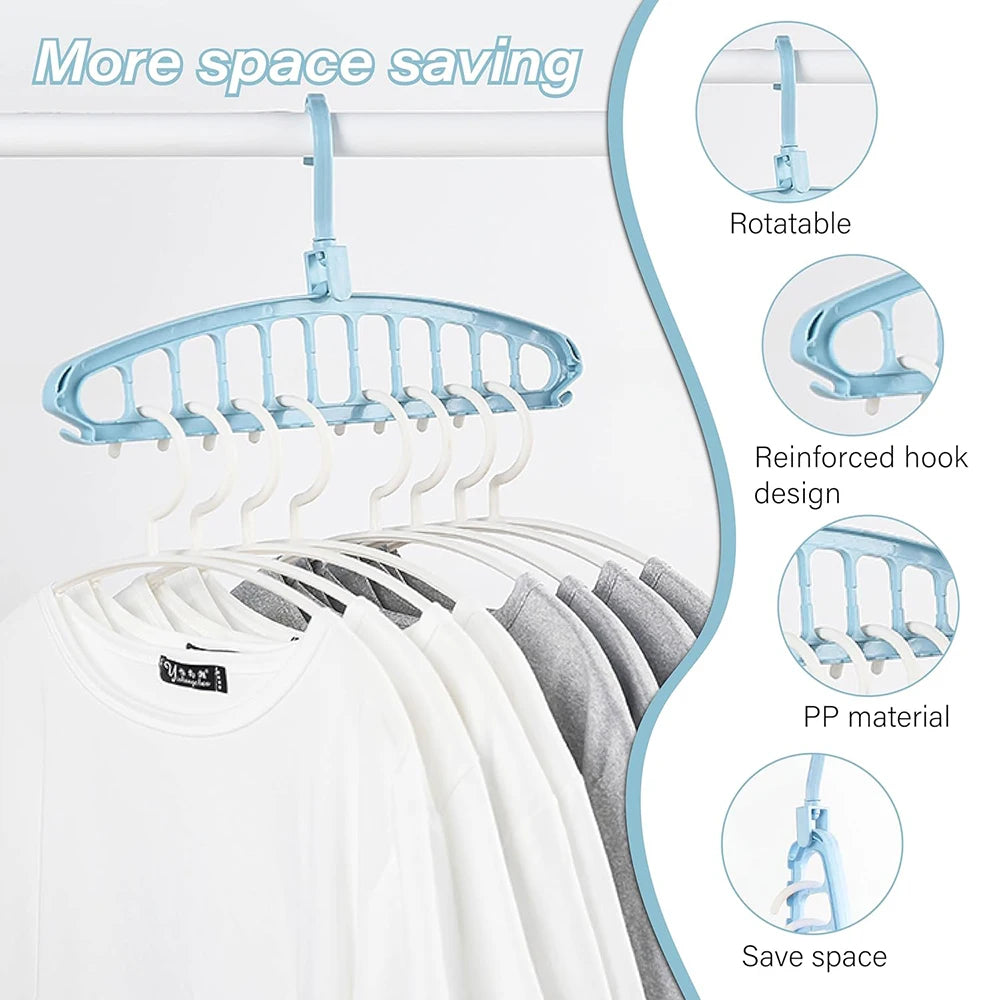 1 Piece 11-Hole Multi Functional Rotary Clothing Hanger