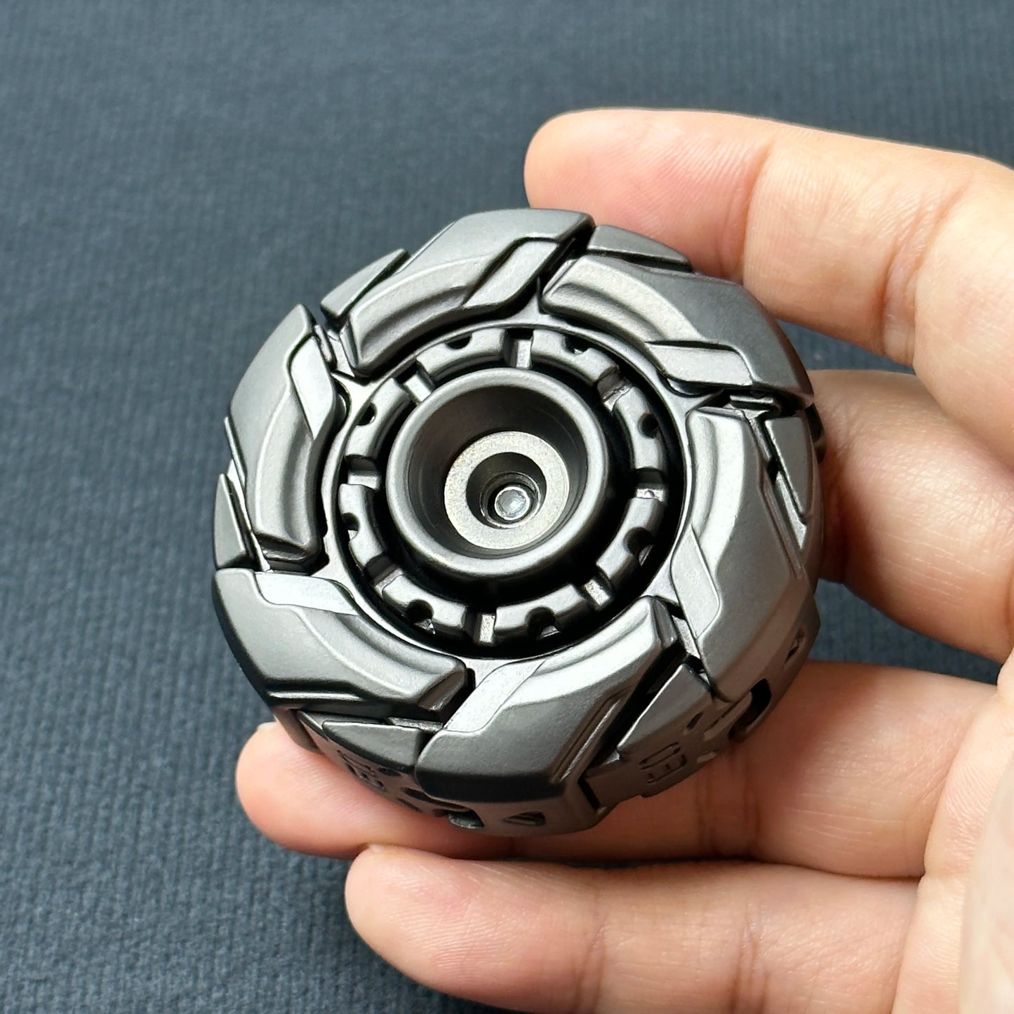🔩 EDC Mechanical Metal Fidget Spinner – Open Armor Spinning Top 🔩