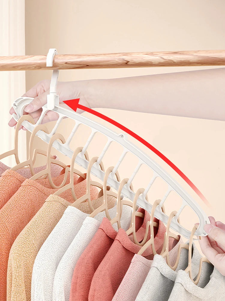 1 Piece 11-Hole Multi Functional Rotary Clothing Hanger