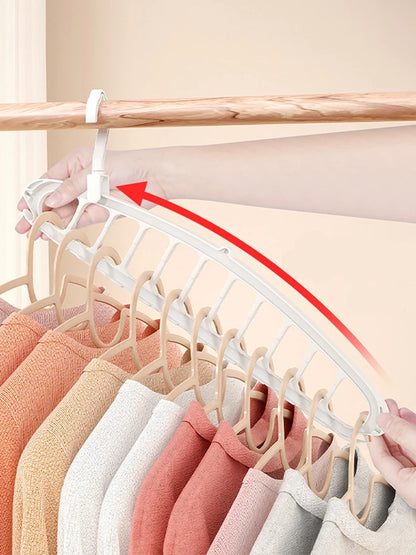 1 Piece 11-Hole Multi Functional Rotary Clothing Hanger