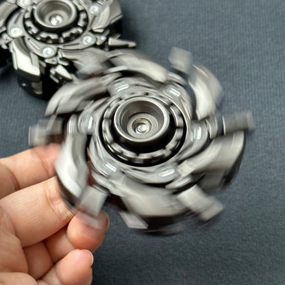 🔩 EDC Mechanical Metal Fidget Spinner – Open Armor Spinning Top 🔩