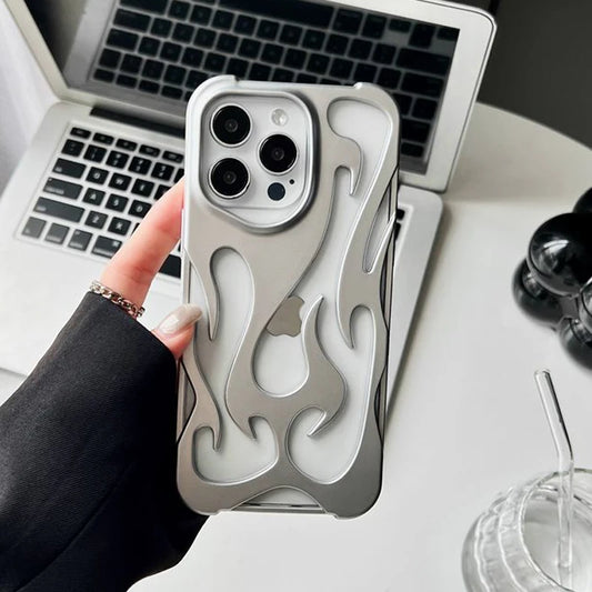 🔥 New 3D Flame Pattern Hollow Slim Phone Case 🔥