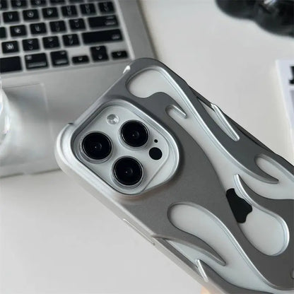 🔥 New 3D Flame Pattern Hollow Slim Phone Case 🔥