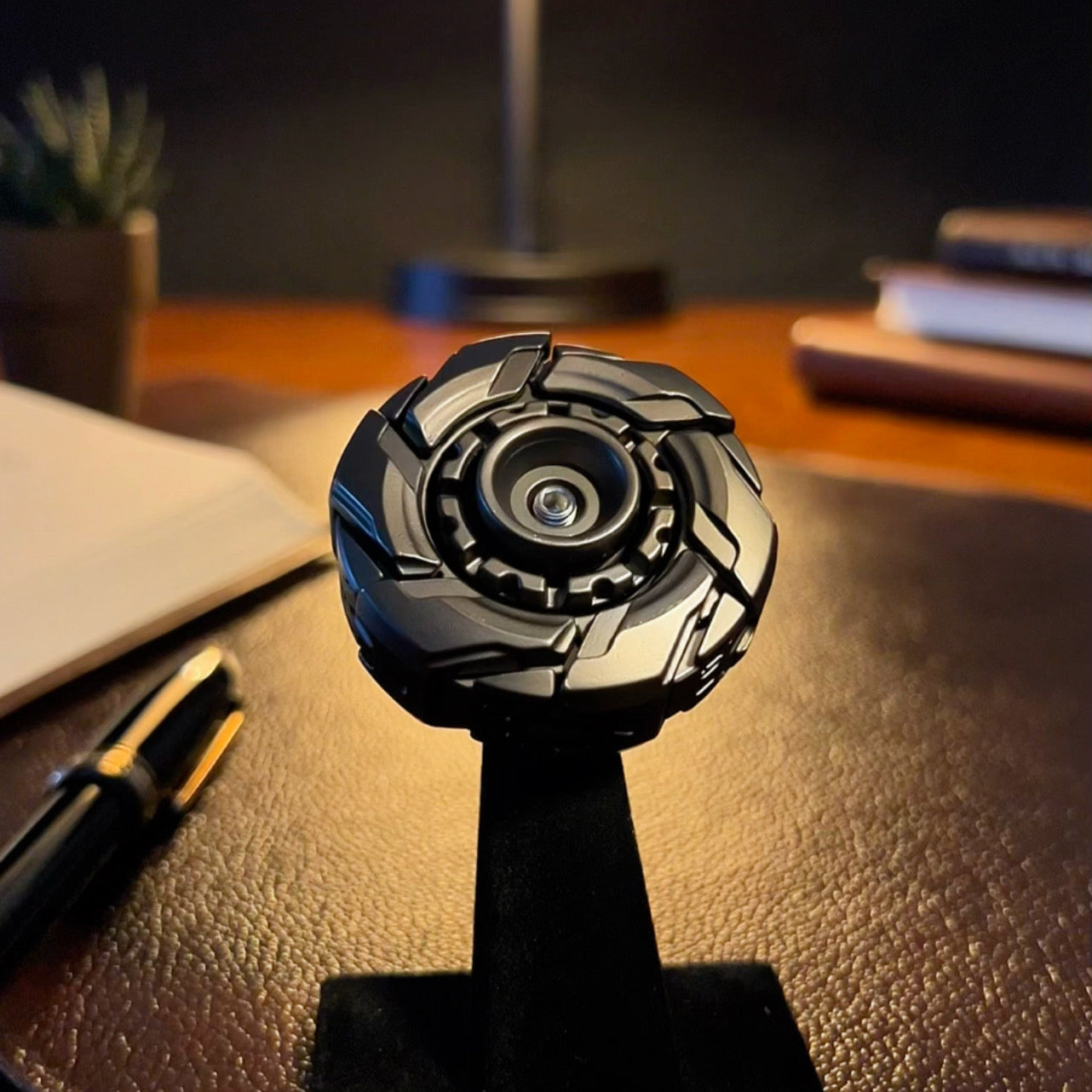 🔩 EDC Mechanical Metal Fidget Spinner – Open Armor Spinning Top 🔩