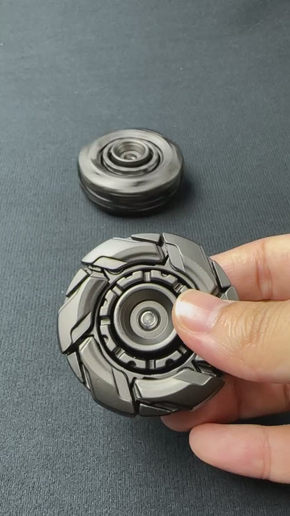 🔩 EDC Mechanical Metal Fidget Spinner – Open Armor Spinning Top 🔩